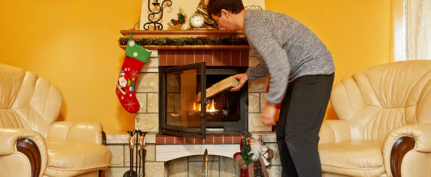 Rusted Metal Fireplace Restoration in Socorro, Texas
